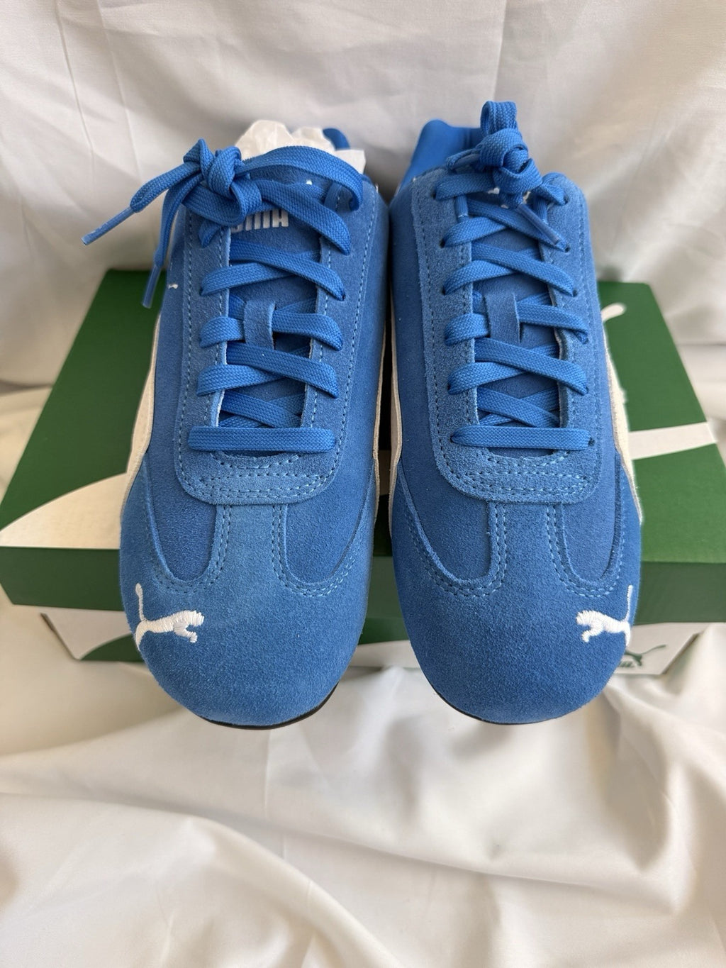 PUMA Turin 3 Trainers Blue White UK 6 EU 39 Suede Casual Shoes BNIB