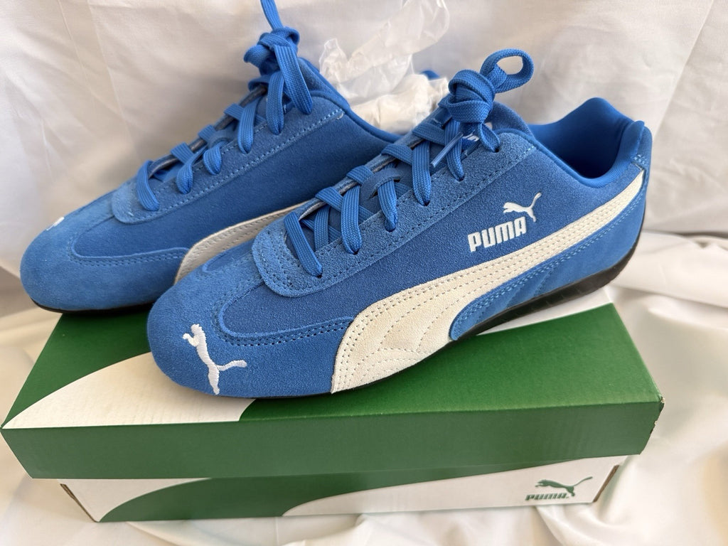 PUMA Turin 3 Trainers Blue White UK 6 EU 39 Suede Casual Shoes BNIB