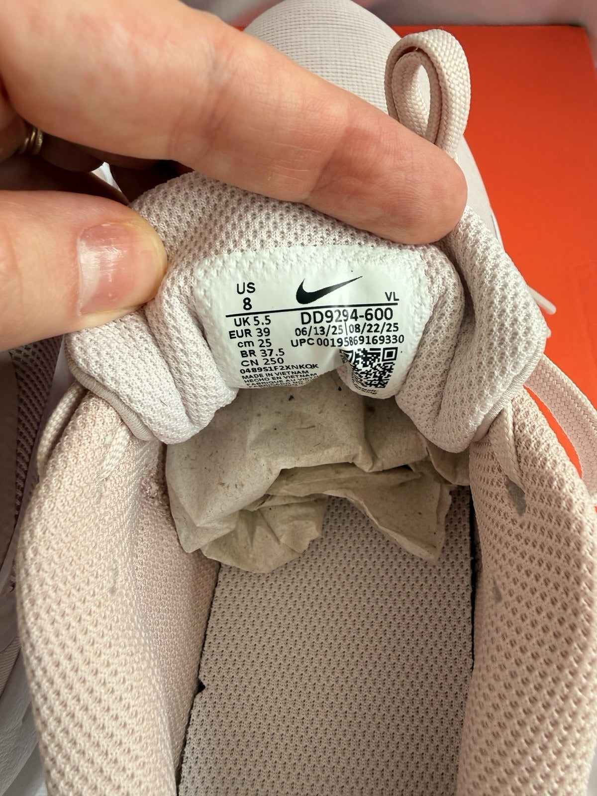Nike Downshifter 13 Trainers Pink Beige UK 5.5 EU 39 Women’s BNIB Running