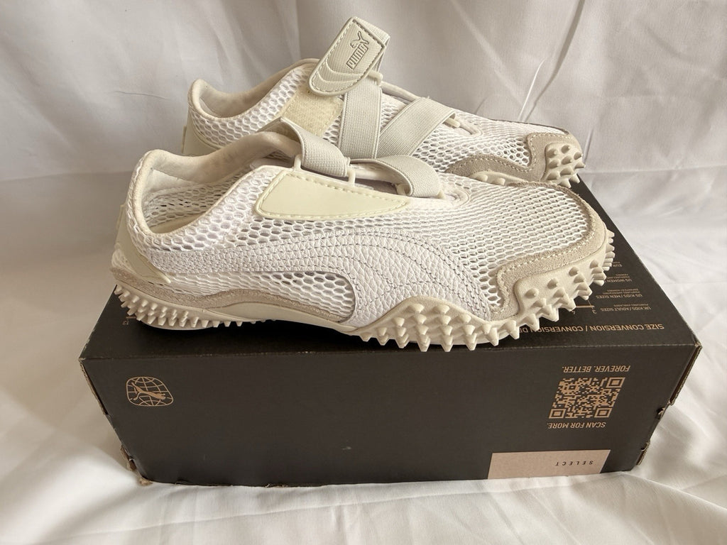 This is the Puma Mostro Mesh in Puma White Style 401666-02), UK 4 / EU 37.