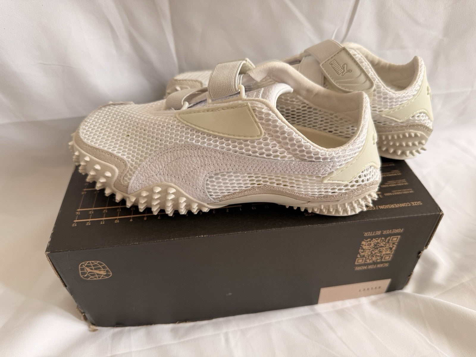 This is the Puma Mostro Mesh in Puma White Style 401666-02), UK 4 / EU 37.