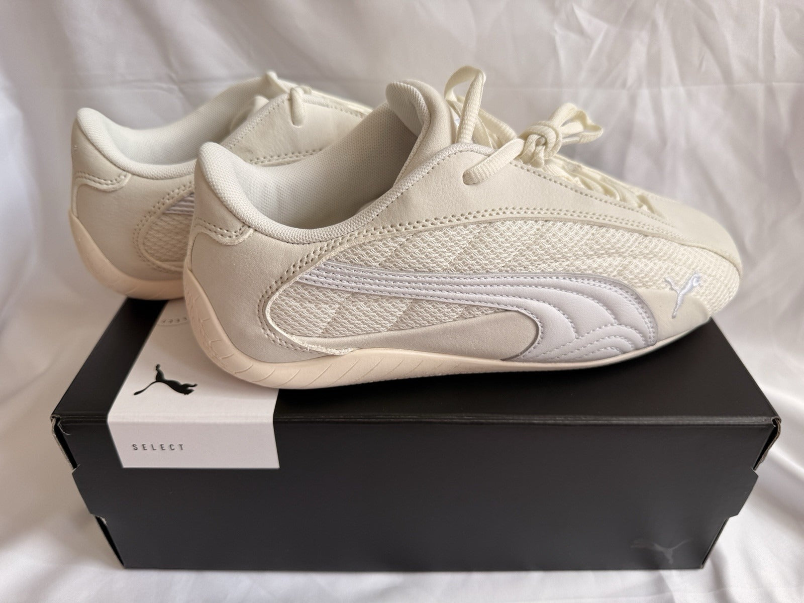 PUMA Speedcat Plus Trainers UK 6 EU 39 Warm White White BNIB 402995-03