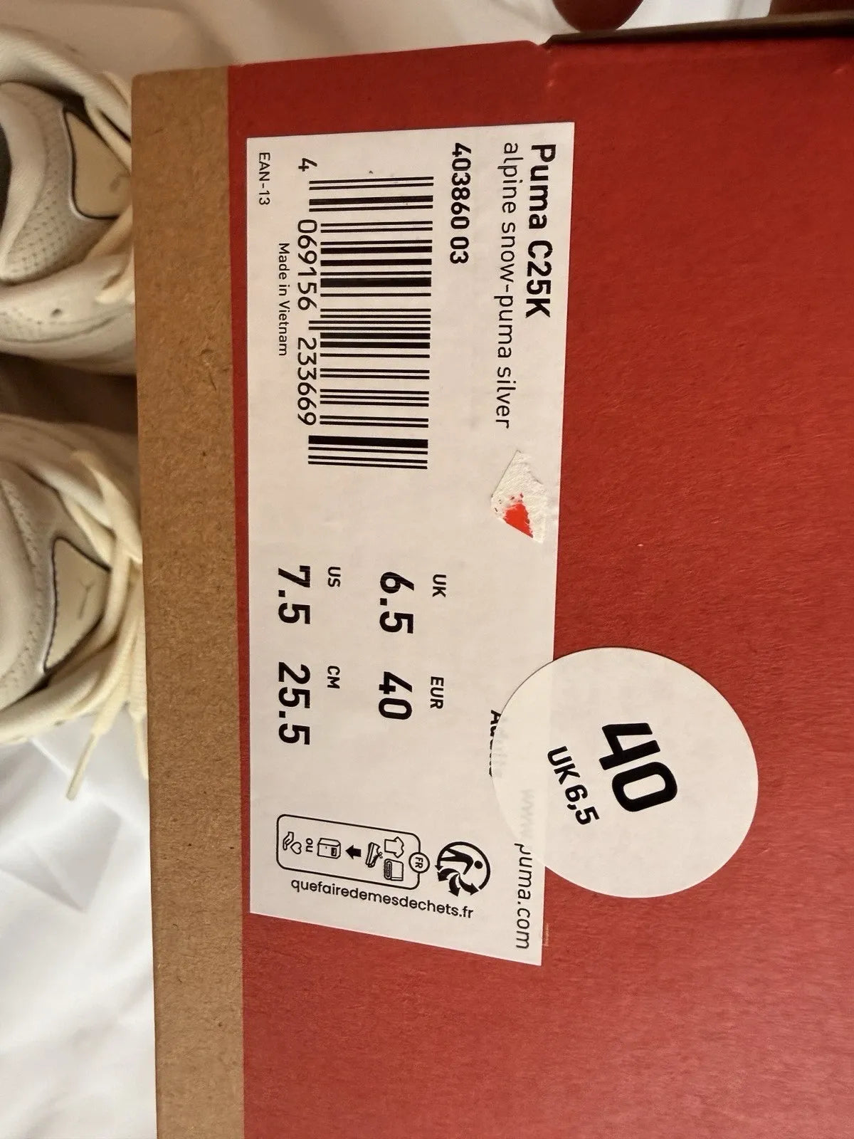 PUMA C25K Trainers UK 7 EU 40 Alpine Snow Puma Silver BNIB 403860-03