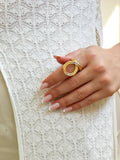 Gold-Plated Two-Strand Spiral Ring