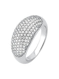 Rhodium-Plated Pav√© Ring