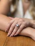 Rhodium-Plated G Solitaire Ring