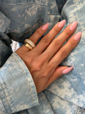 Crystal Detail Pinky Ring | 18k Gold Plated
