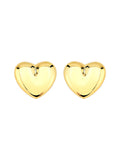 Smooth Heart Stud Earrings