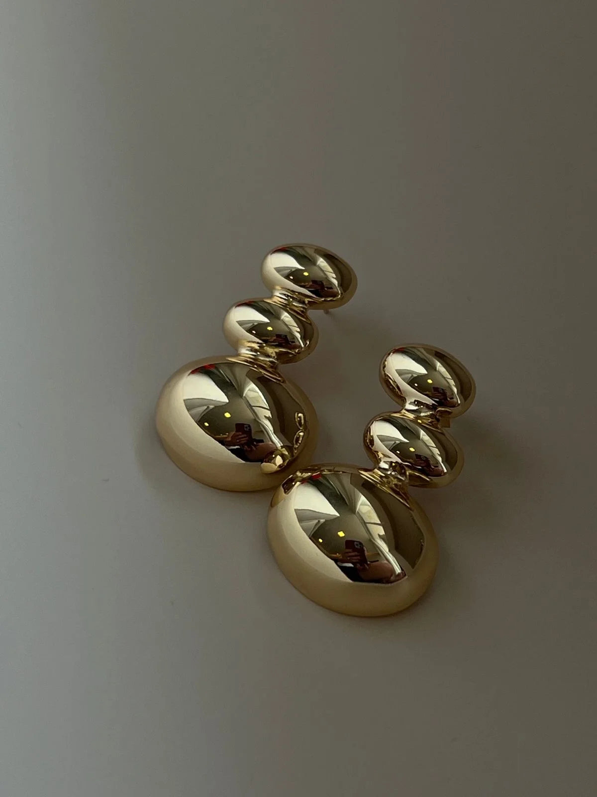 Organic Oval Earrings | 18k Gold Plated