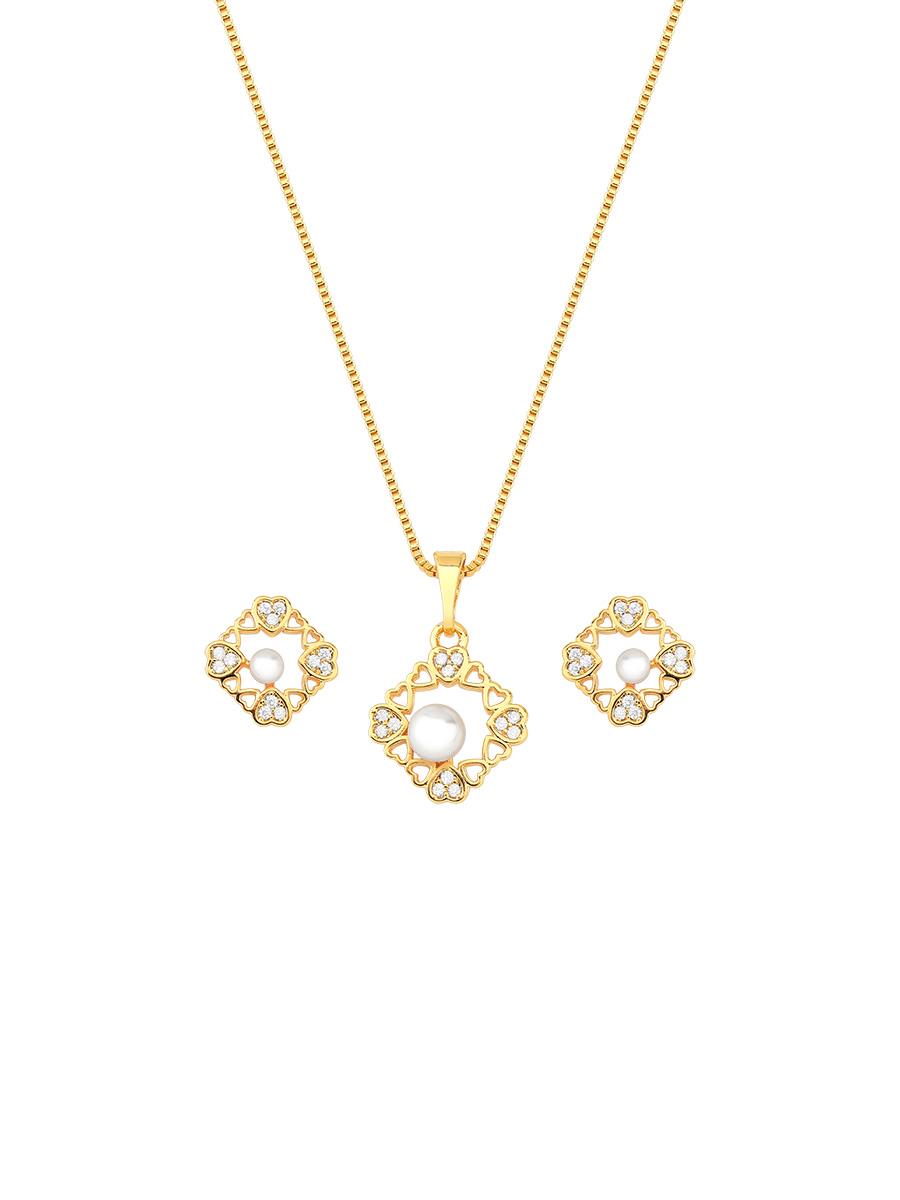 Heart Square Jewellery Set