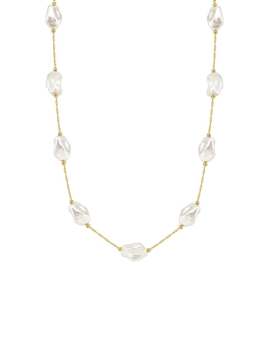 Organic Pearl Choker Necklace