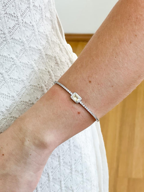 Citrine Crystal Tennis Bracelet