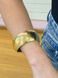 Textured Gold Cuff Bracelet